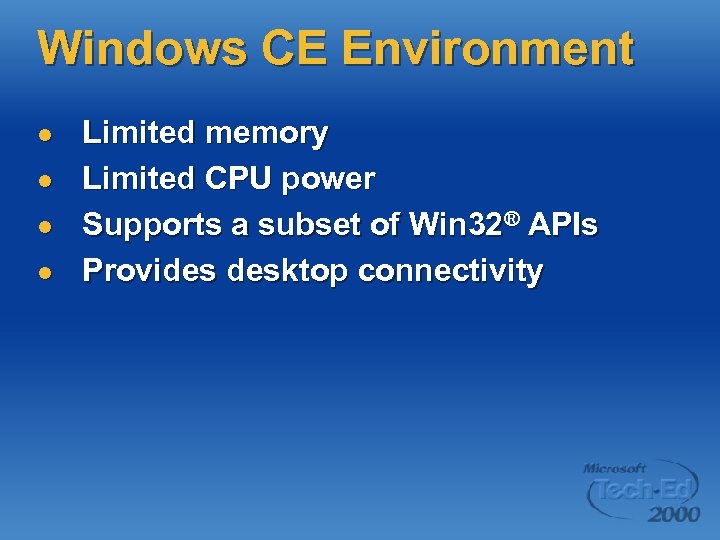 Developing Windows CE Applications With Visual Basic
