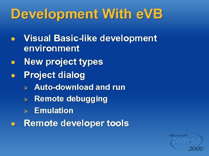 Developing Windows CE Applications With Visual Basic