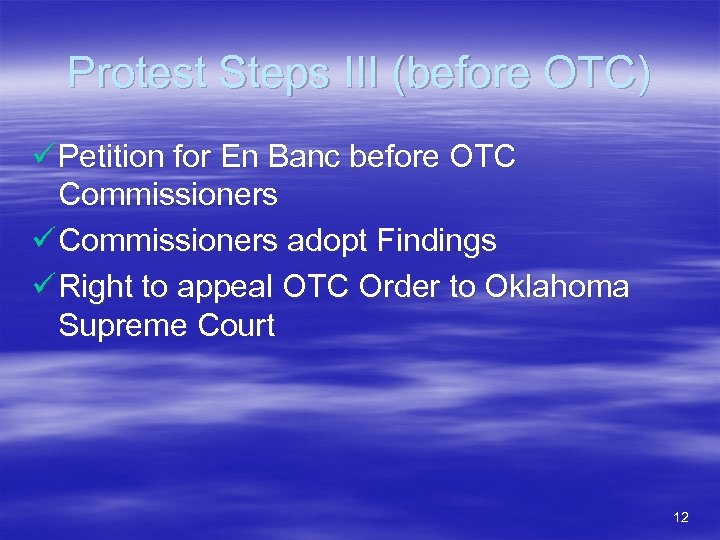 Administrative Procedures OKLAHOMA TAX COMMISSION Kathryn Bass Chief