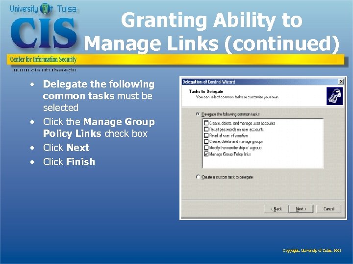 MS Windows 2000 Group Policy Presented by Howard