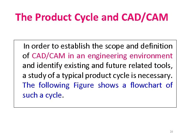 Introduction to CAD CAM 1 ComputerAided Design CAD