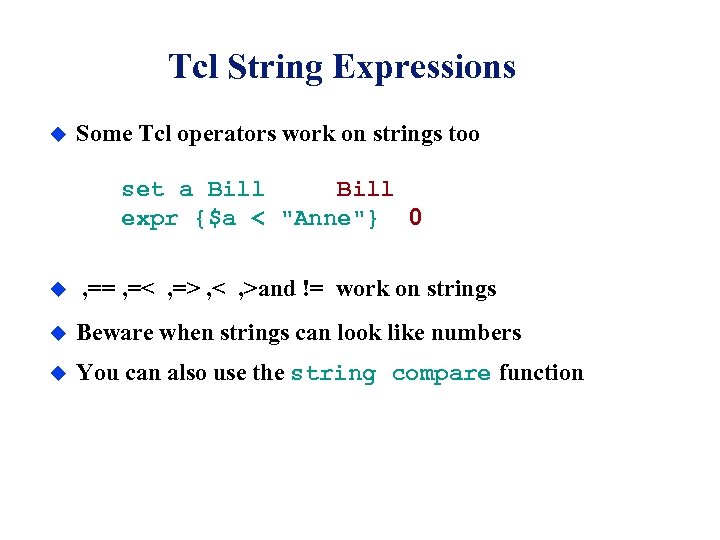 Programming Using Tcl Tk Week 2 Seree Chinodom seree buu