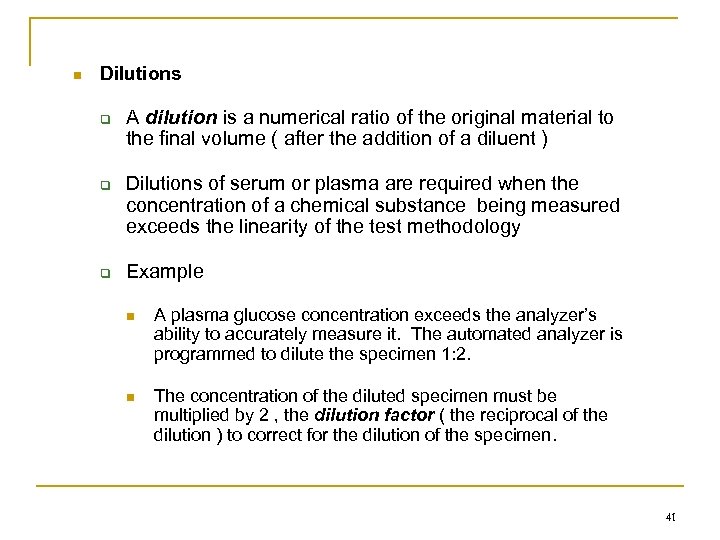 Dilution Factor Vs Ratio