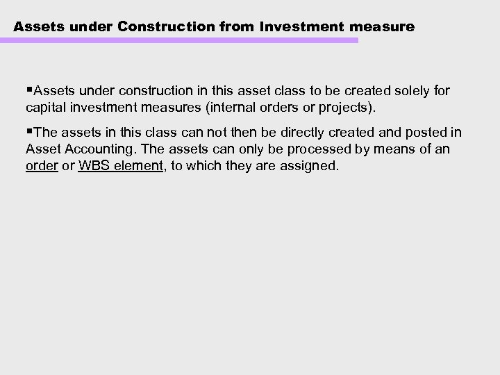 Fixed Assets Asset Accounting AA Overview Asset