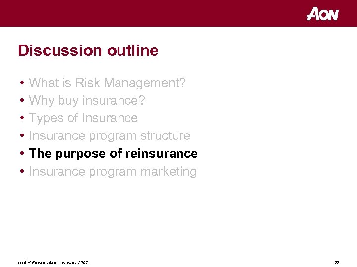 Energy Insurance and Risk Management The insurance transaction