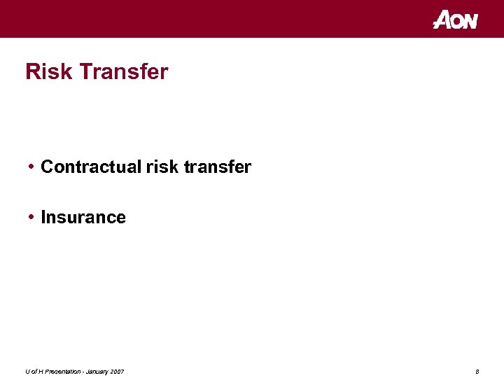 Energy Insurance and Risk Management The insurance transaction