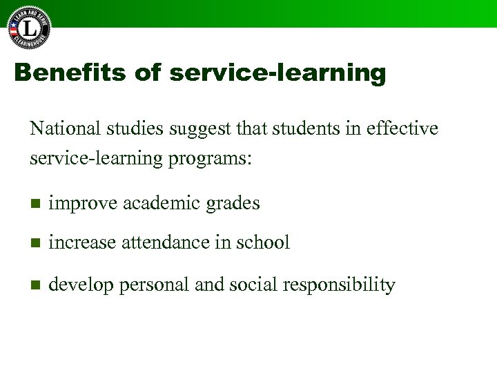 What is ServiceLearning at YSU This Slide Presentation