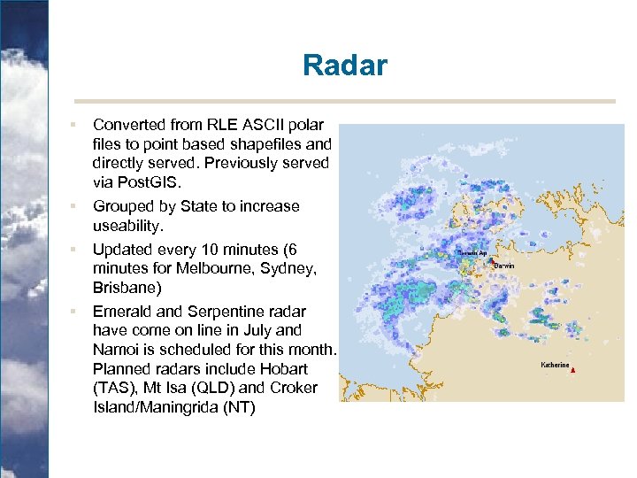  Mapping Weather Data Feeds Bob Wilson Bureau