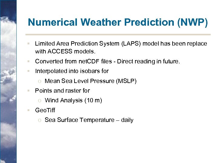  Mapping Weather Data Feeds Bob Wilson Bureau