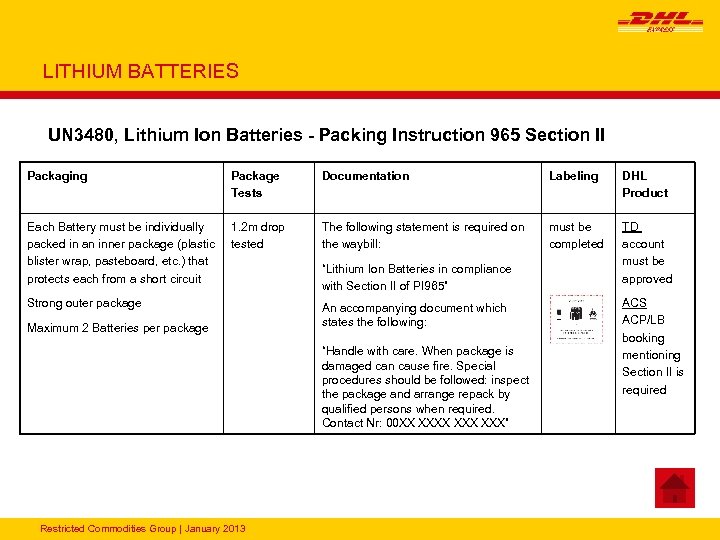 LITHIUM BATTERIES UPDATED ACCORDING TO THE IATA DGR