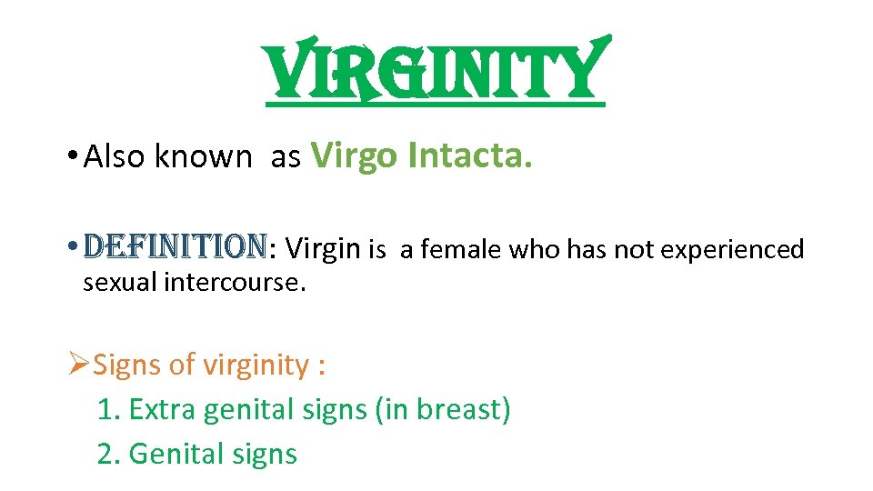 virginity pregnancy delivery virginity