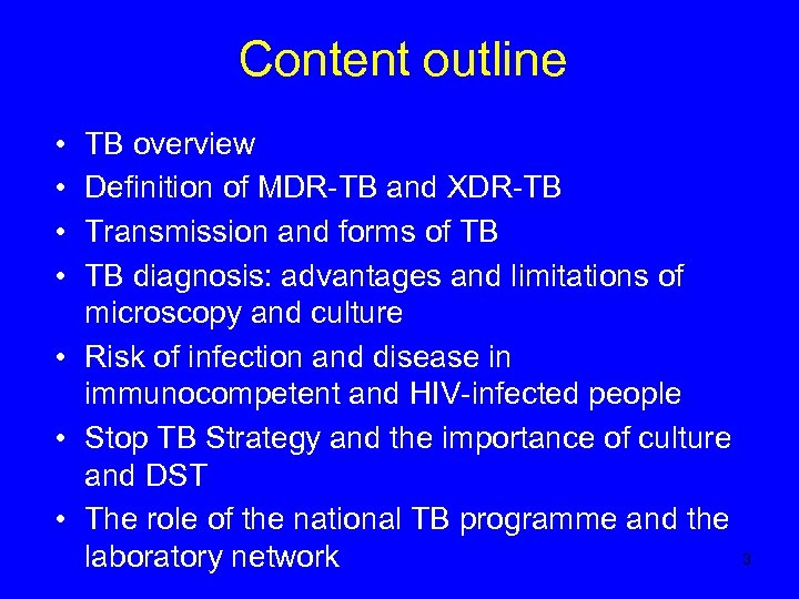 Module 1 Overview Tuberculosis the global emergency 1