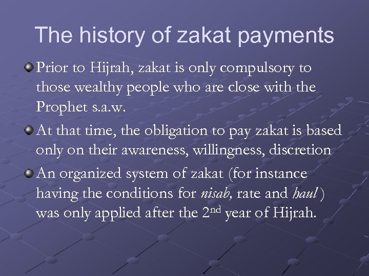 Zakat in Business MGA 1023 PRINCIPLES OF BUSINESS