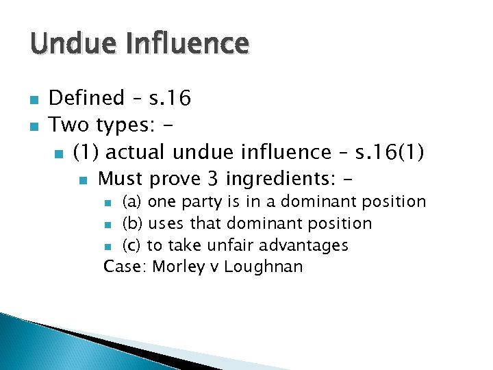 Business Law of Contract Chapter 6 — Consent