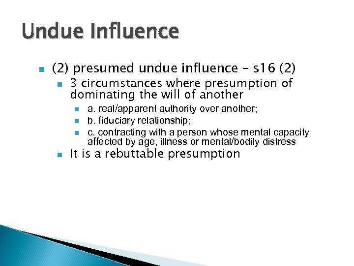 Business Law of Contract Chapter 6 — Consent