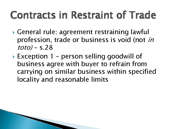 Business Law of Contract Chapter 6 — Consent