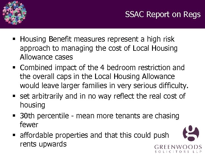 Housing Benefit Welfare Reforms presentation to