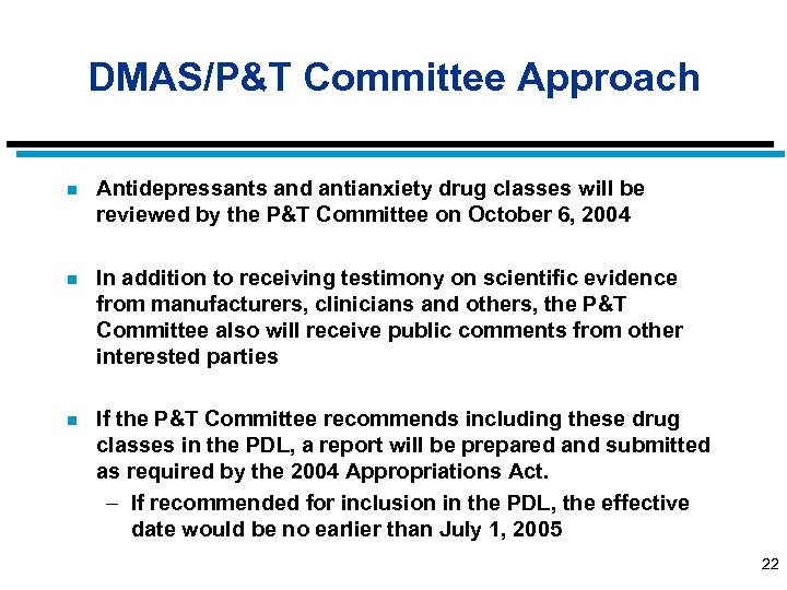 Status Report Medicaid Preferred Drug List Program Presentation