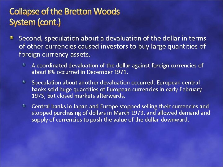 International Economics Lecture 10 The IMF and the