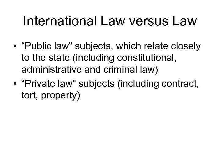 Introduction to International Law Intro