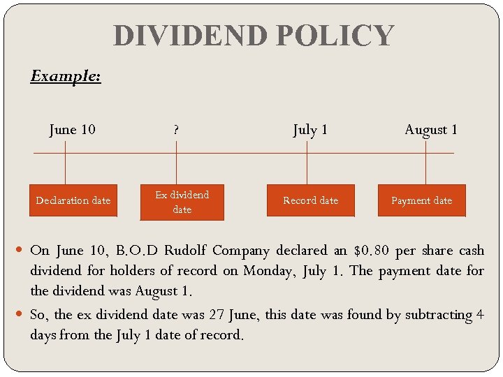 CHAPTER 17 DIVIDEND POLICY DIVIDEND POLICY Dividend