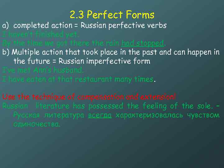 Translating Finite Verb Forms Part I Tense and