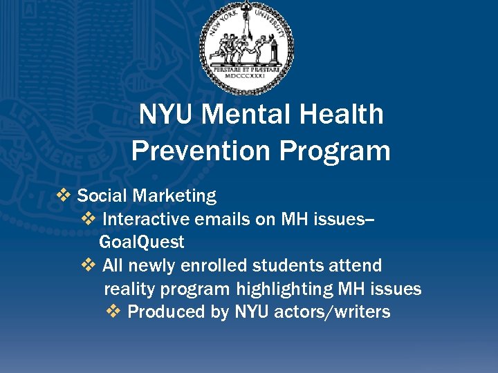 Six Model UniversityBased Mental Health Programs What Will