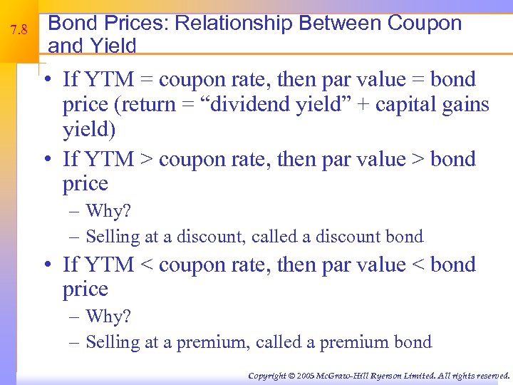 Chapter Seven Interest Rates and Bond Valuation