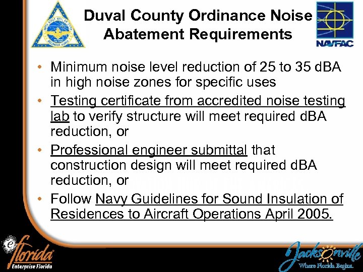 Proposed Addition of Noise Reduction Prescriptive Guidelines to