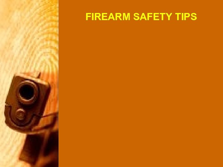 INTRODUCTION TO FIREARM SAFETY AND MARKSMANSHIP COURSE