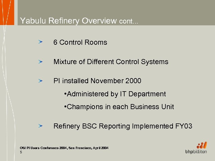 Using PI for BSC Reporting at QNI Dave