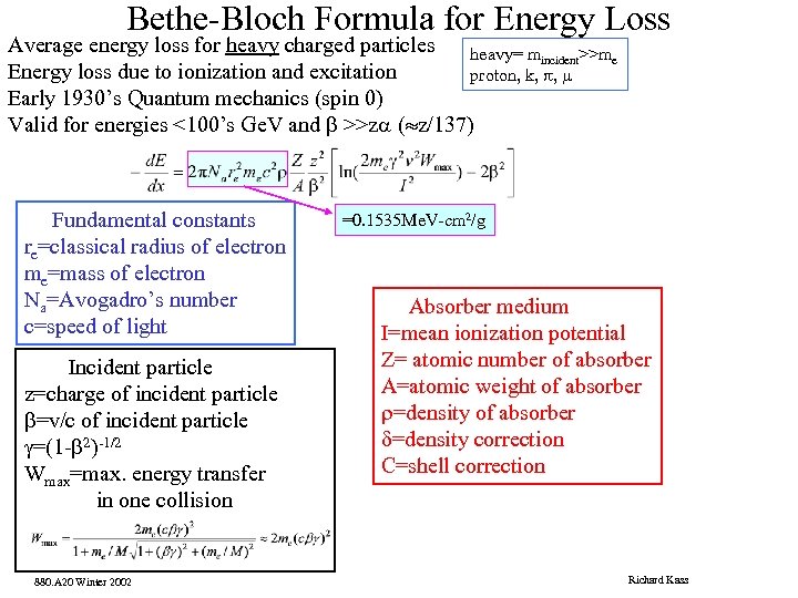 Particle Detection In order to detect a particle
