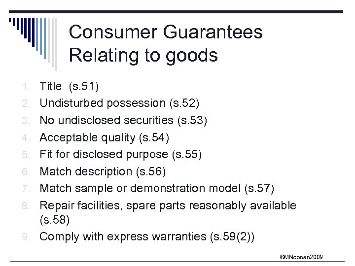 Liability for Goods and Services to consumersACL Module