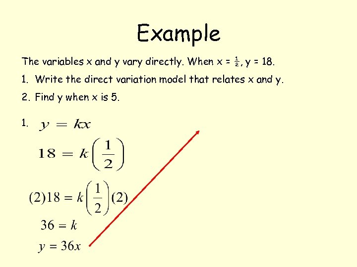 Algebra 4 5 Direct Variation Direct Variation