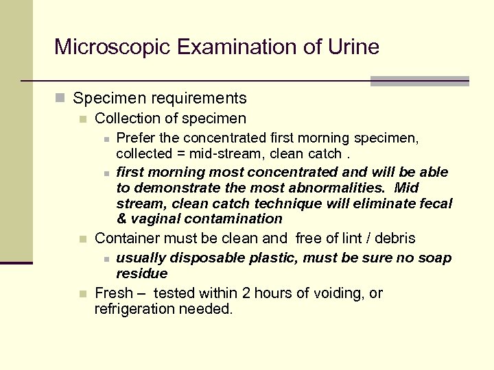 Microscopic Examination of Urine n Download http www