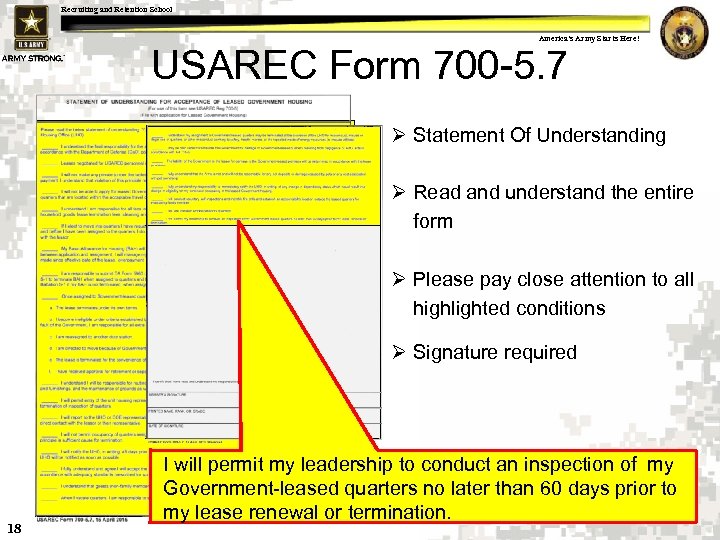 Recruiting and Retention School America s Army Starts Here