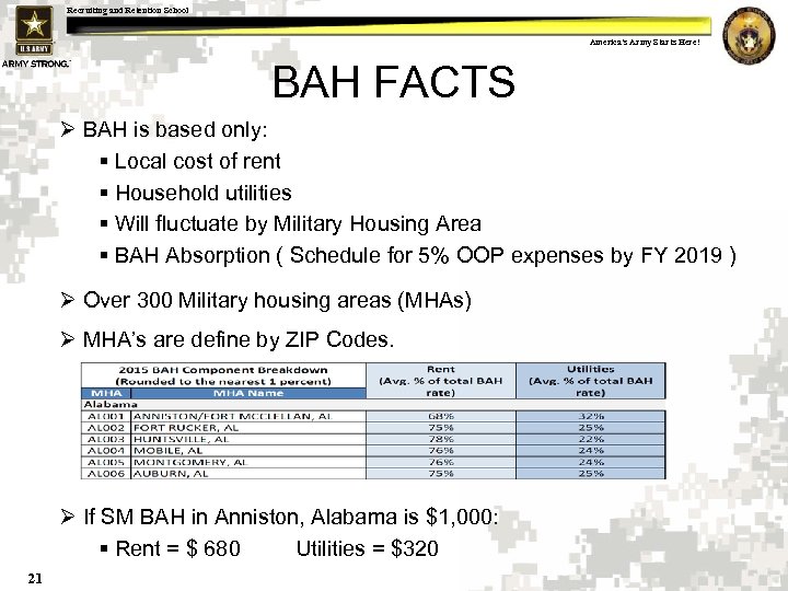 Recruiting and Retention School America s Army Starts Here