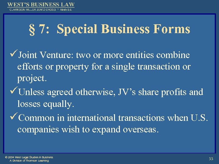 Chapter 36 Partnerships and Special Business Forms