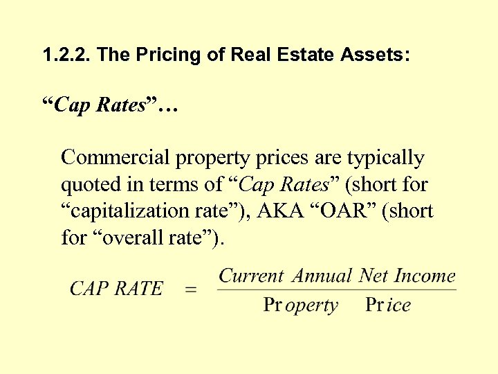 Chapter 1 The Real Estate Space Market