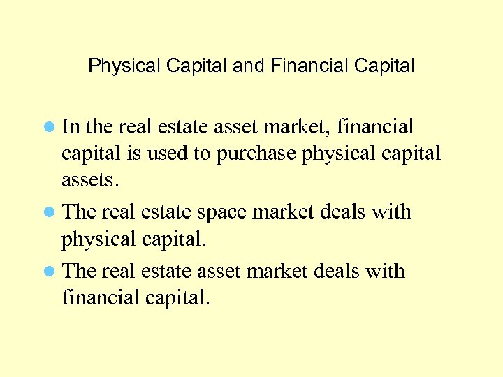Chapter 1 The Real Estate Space Market