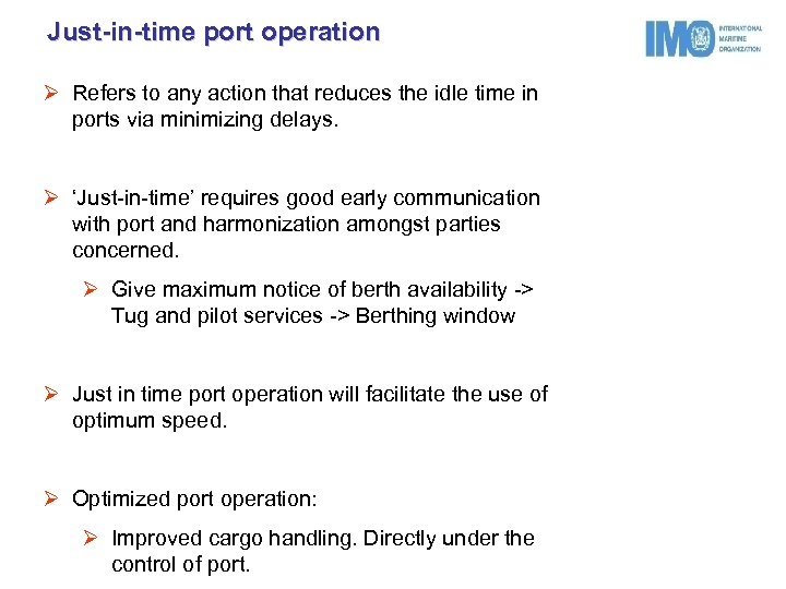 Module 5 ShipPort Interface and Energy Efficiency IMO