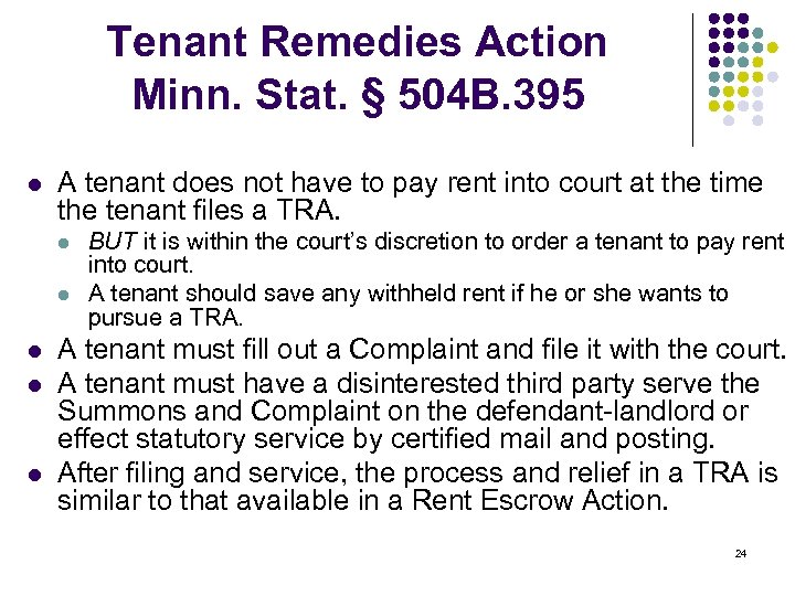 Representing Clients in Pro Bono Housing Repair Cases