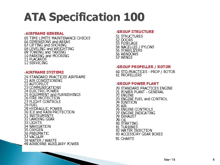 Section 5 AIRCRAFT MAINTENANCE Documentation and Certification for