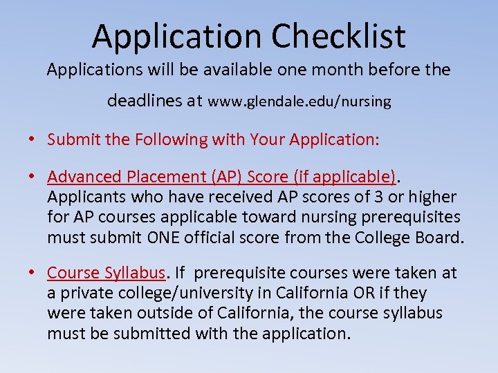 Glendale Community College GCC Registered Nursing RN Program Information