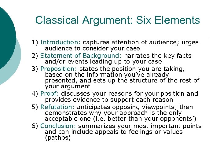 Structuring and Analyzing Arguments The Classical Toulmin and