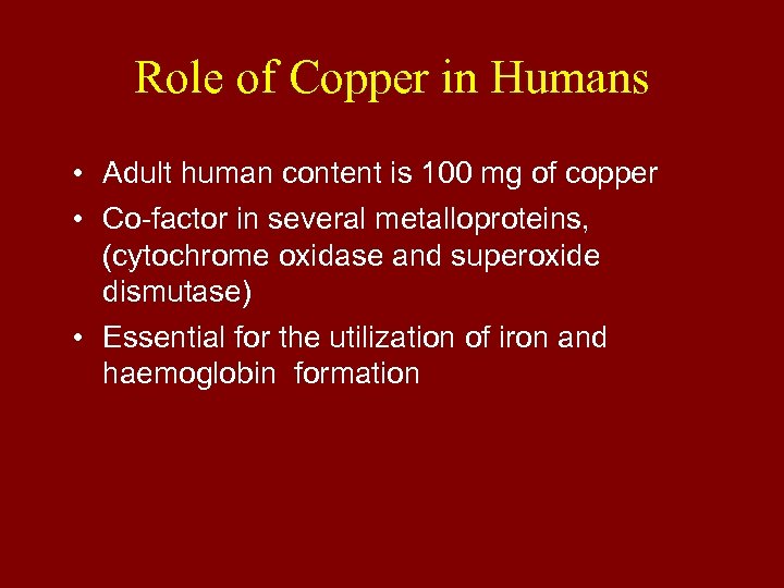 MANAGEMENT OF ACUTE COPPER SULPHATE POISONING Synonyms