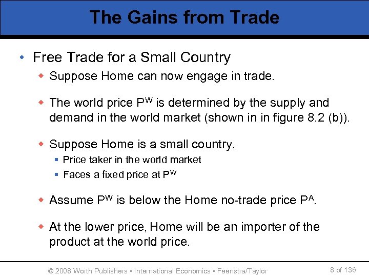 8 IMPORT TARIFFS AND QUOTAS UNDER PERFECT COMPETITION