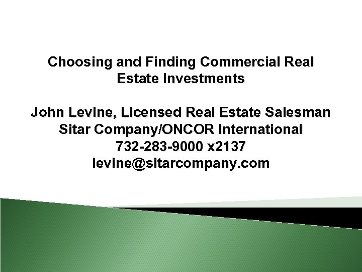 Finding Funding and Closing Commercial Real Estate Investments