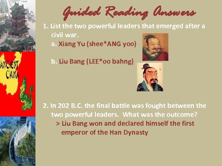 Ancient China Han Emperors in China Chapter