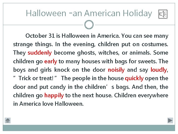 Halloween an American Holiday Grammar Reading Activity END